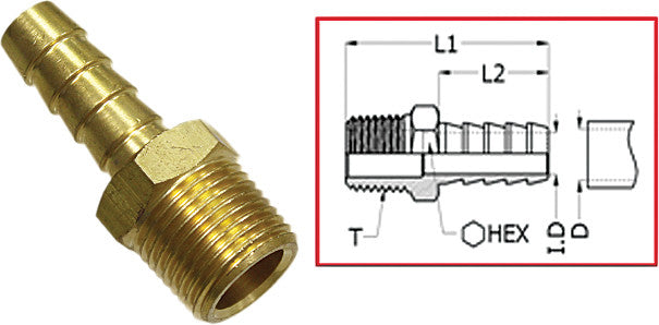 1/4 PIPE TO 1/4 HOSE BARB FITT