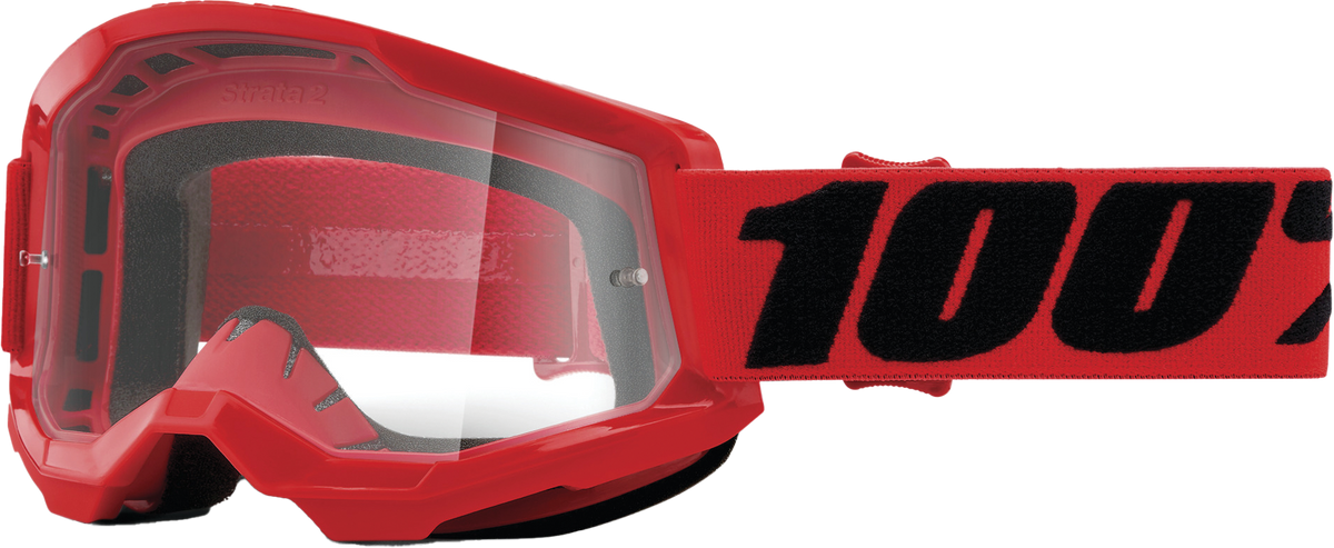 STRATA 2 GOGGLE RED-CLEAR LENS