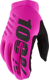 BRISKER WOMEN'S GLOVES NEON PINK/BLACK LG