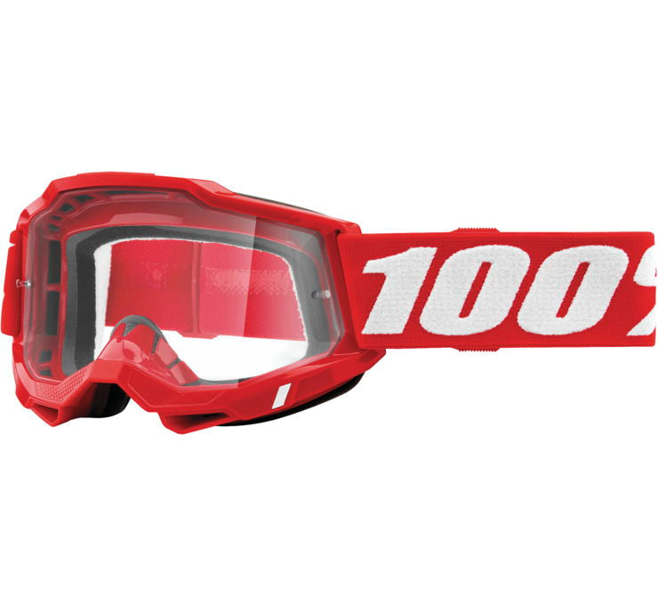 100% Accuri 2 Goggles Red with Clear Lens