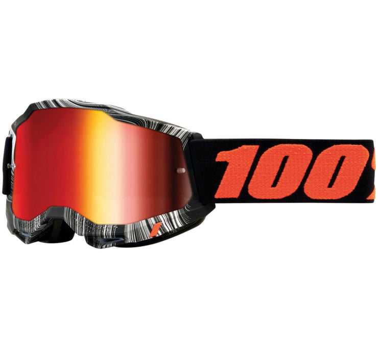 100% Accuri 2 Goggles Geospace with Red Mirror Lens