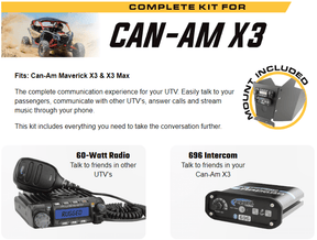 Can-Am X3 Complete UTV Kit with Dash Mount