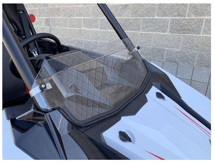 Polaris RZR RS1 Polycarbonate Hard Coated Half Windshield with Billet Clamps (2018+)