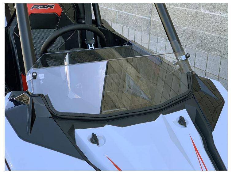 Polaris RZR RS1 Polycarbonate Clear Half Windshield with Billet Clamps (2018+)