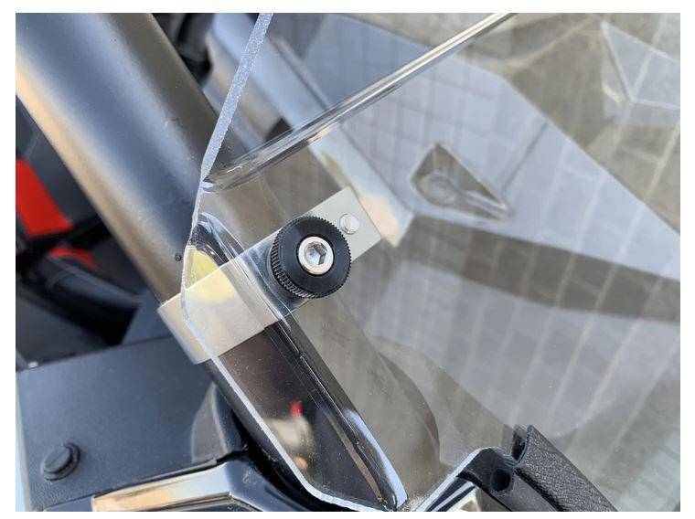 Polaris RZR RS1 Polycarbonate Clear Half Windshield with Billet Clamps (2018+)