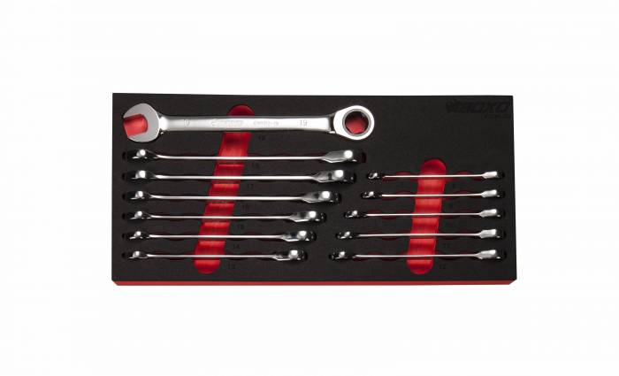 12 PC ROUNDED NUT 72T RATCHETING WRENCH SET  BX289-R2