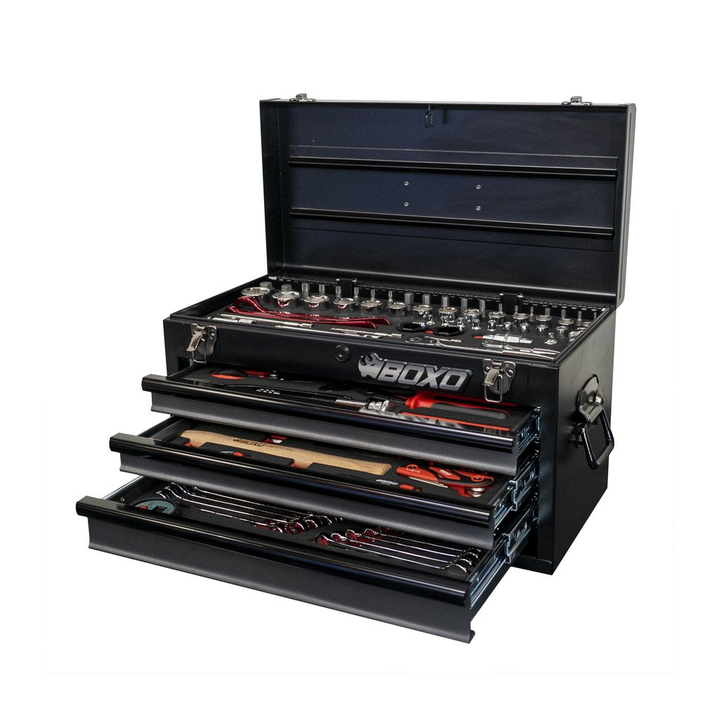 MOTOBX1-BK  97-Piece Metric MotoBox Toolbox, Black Box