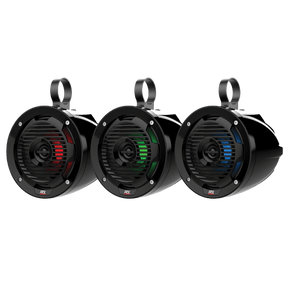6.5" 50-Watt RMS Cage Mount Coaxial Speaker Pair with RGB LED