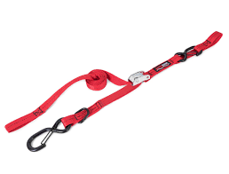 SpeedStrap 1″ x 6′ Cam-Lock Tie Down with Snap S-Hooks and Soft-Tie (Red) 13703