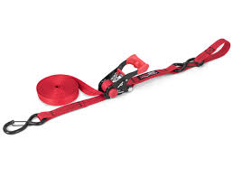 SpeedStrap 1″ x 10′ Ratchet Tie Down w/ Snap ‘S’ Hooks and Soft Tie (Red) 11713