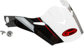 VISOR W/SCREWS RALEY WHITE/GREY/RED AT-21