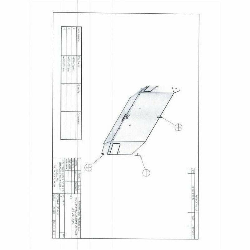 Extreme Metal Products Yamaha Wolverine RMAX 1000 Hard Coated Rear Windshield