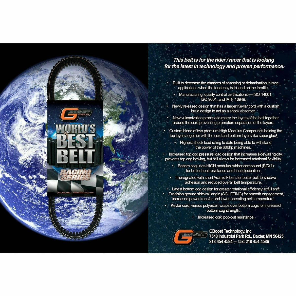 G Boost Can Am Commander / Maverick World‚Äôs Best Race Series Drive Belt