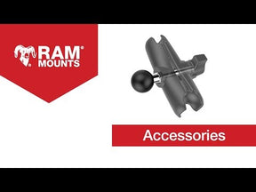 RAMB400CUN10URAM® Small Tough-Claw™ Base with Long Double-Socket Arm and Universal Ram® X-Grip® Cradle  0636-0130