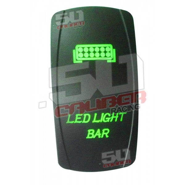 Green LED Light bar rocker switch 