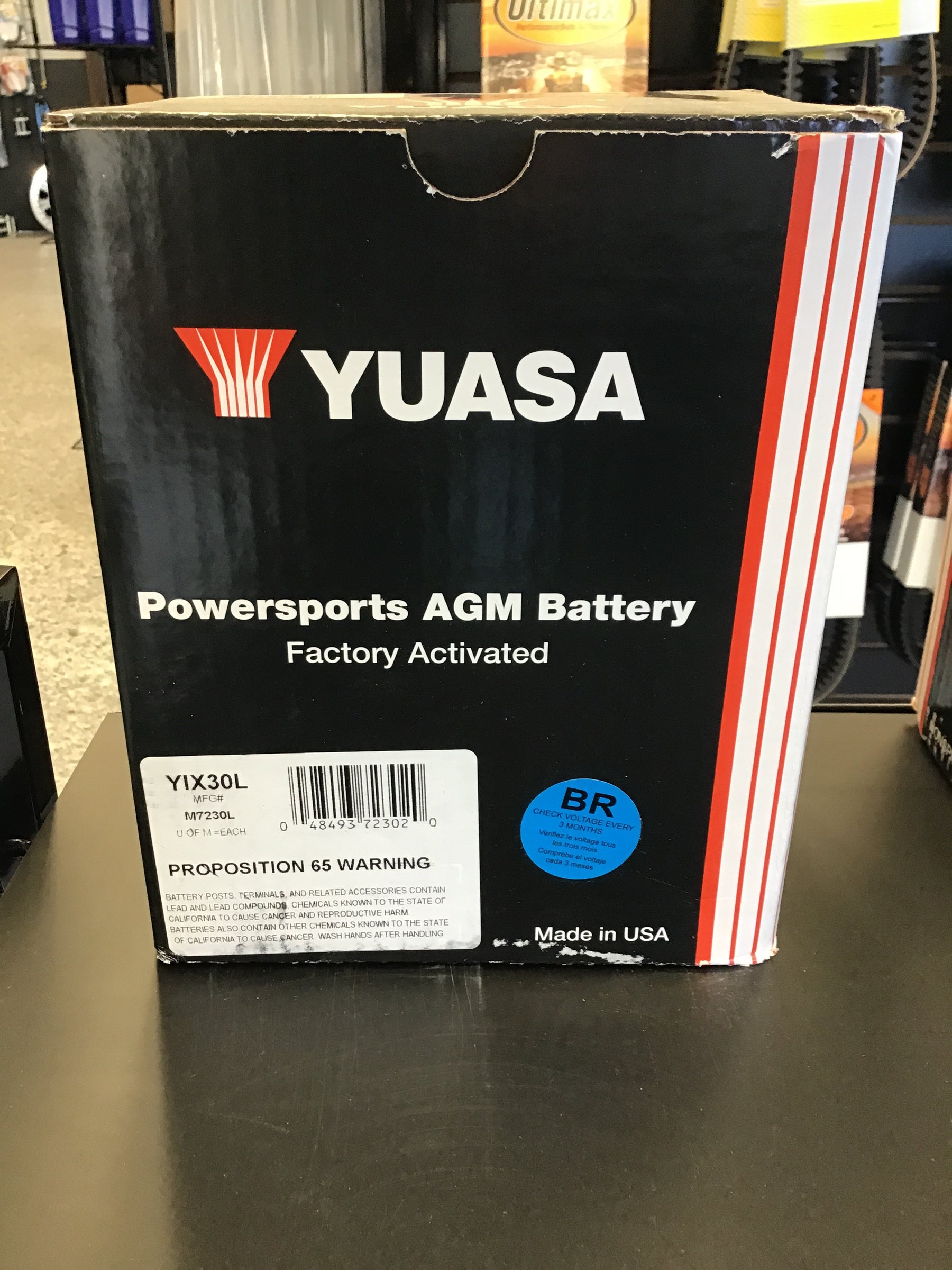 Yuasa Battery YIX30L Factory Activated  49-1976