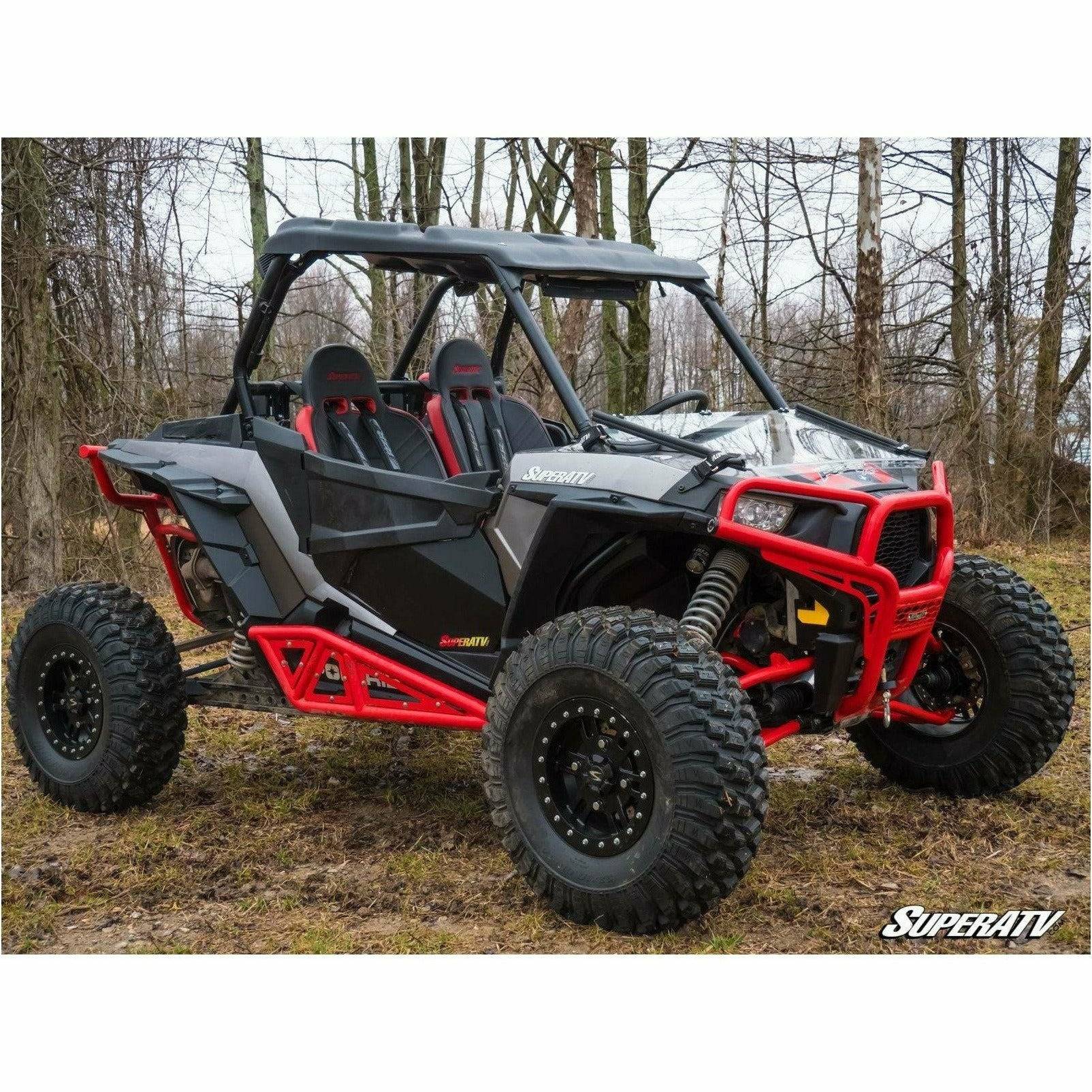 SuperATV Polaris RZR XP Turbo Scratch Resistant Flip Down Windshield