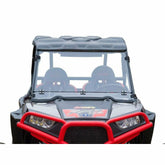 SuperATV Polaris RZR XP Turbo Scratch Resistant Flip Down Windshield