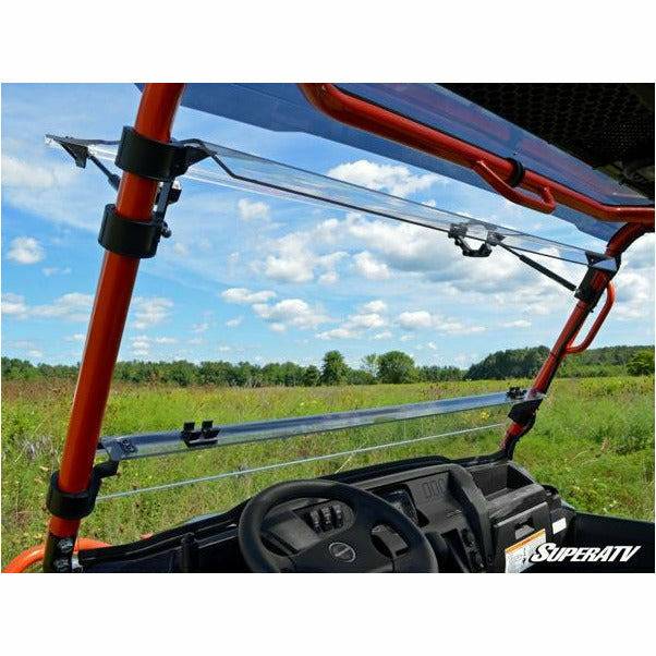 SuperATV Kawasaki Mule Pro Scratch Resistant Flip Windshield