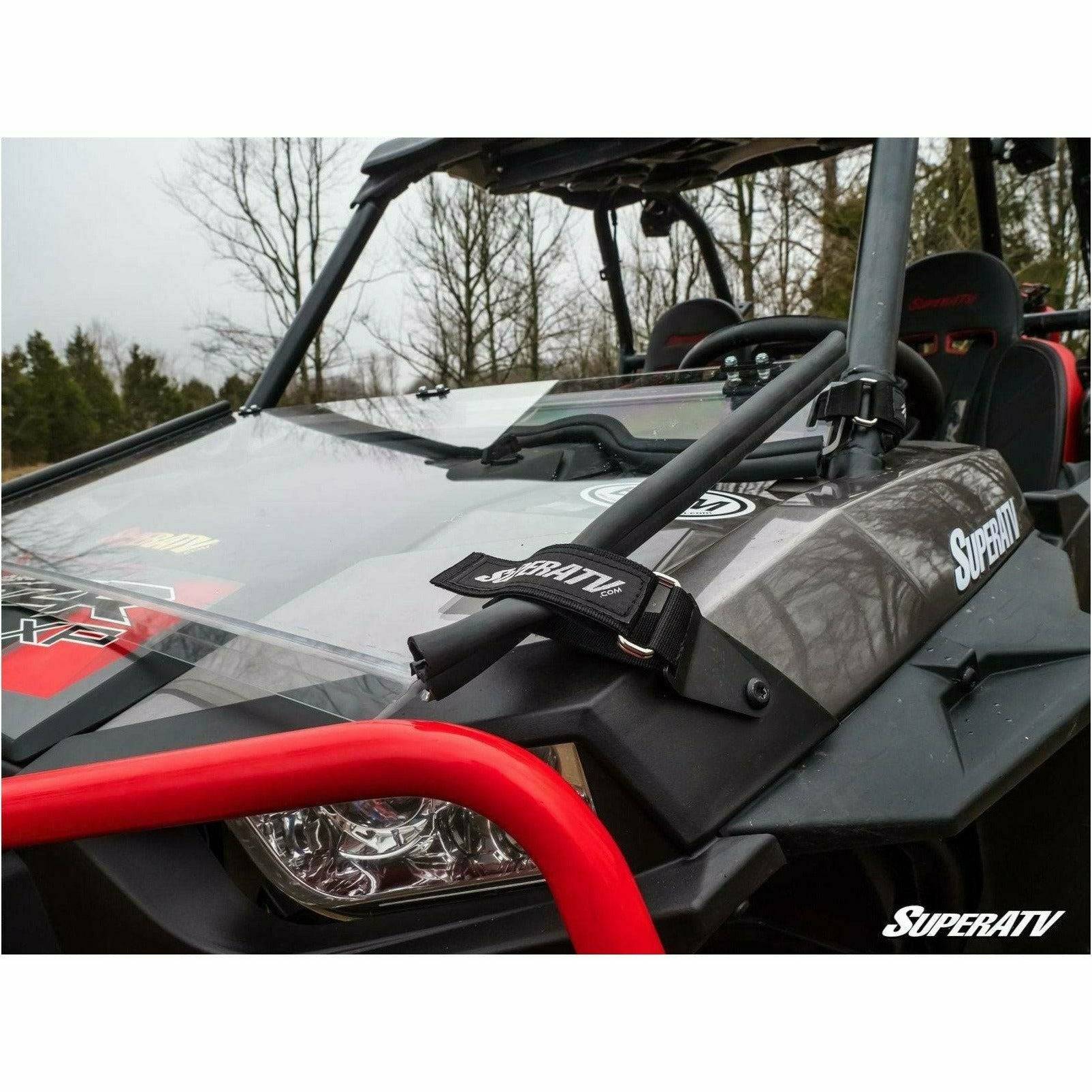 SuperATV Polaris RZR XP Turbo Scratch Resistant Flip Down Windshield