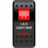 Moose Utility LED Light Bar Rocker Switch (Red)