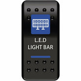 Moose Utility LED Lightbar Rocker Switch (Blue)