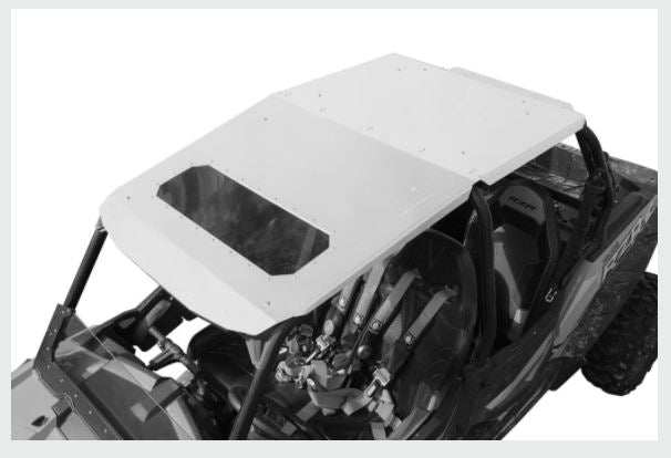 Polaris RZR 900, 1000, Turbo 4-Seat Fast Back Aluminum Roof with Sunroof (2014+)