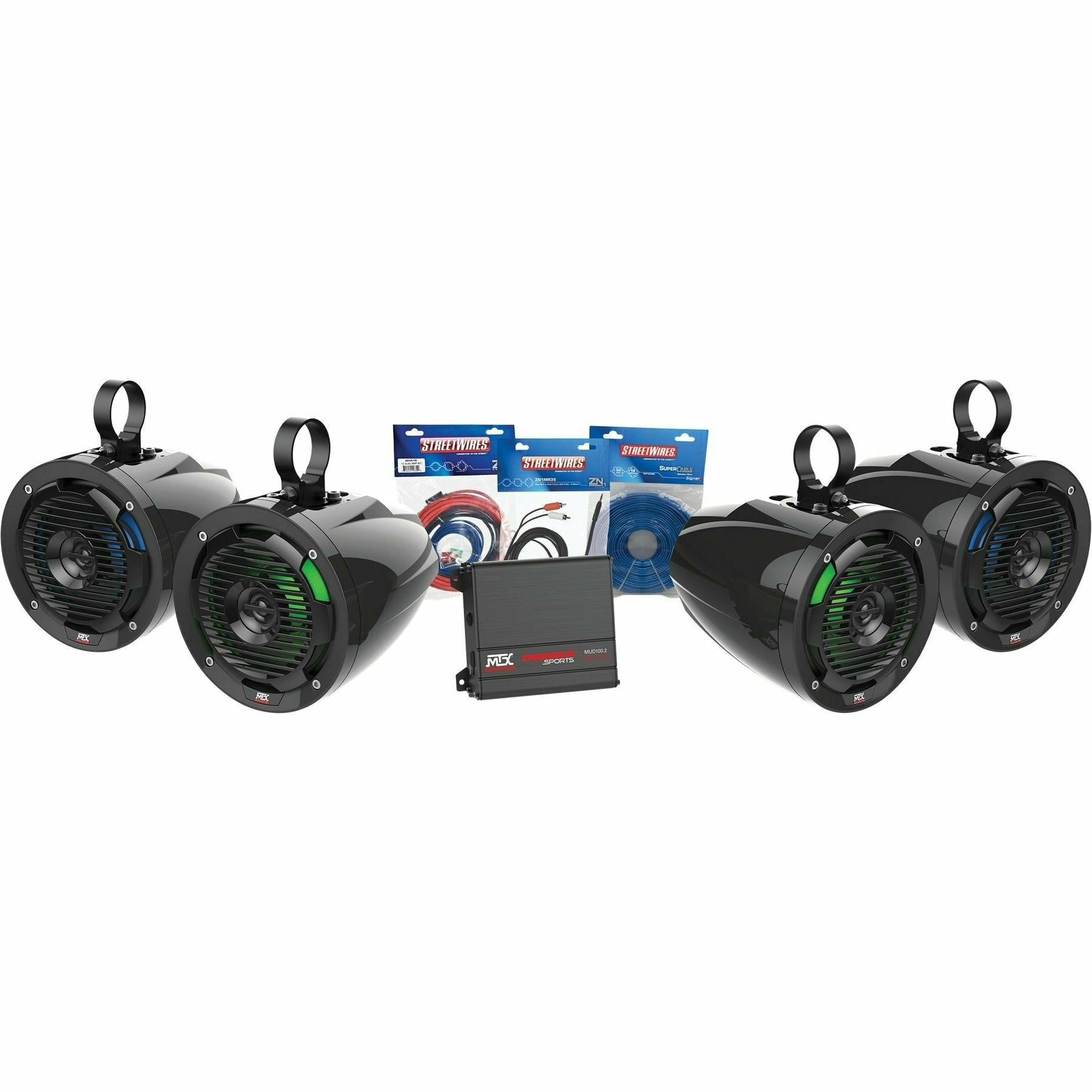 MTX Audio Universal 4 Amplified Cage Mount Speakers