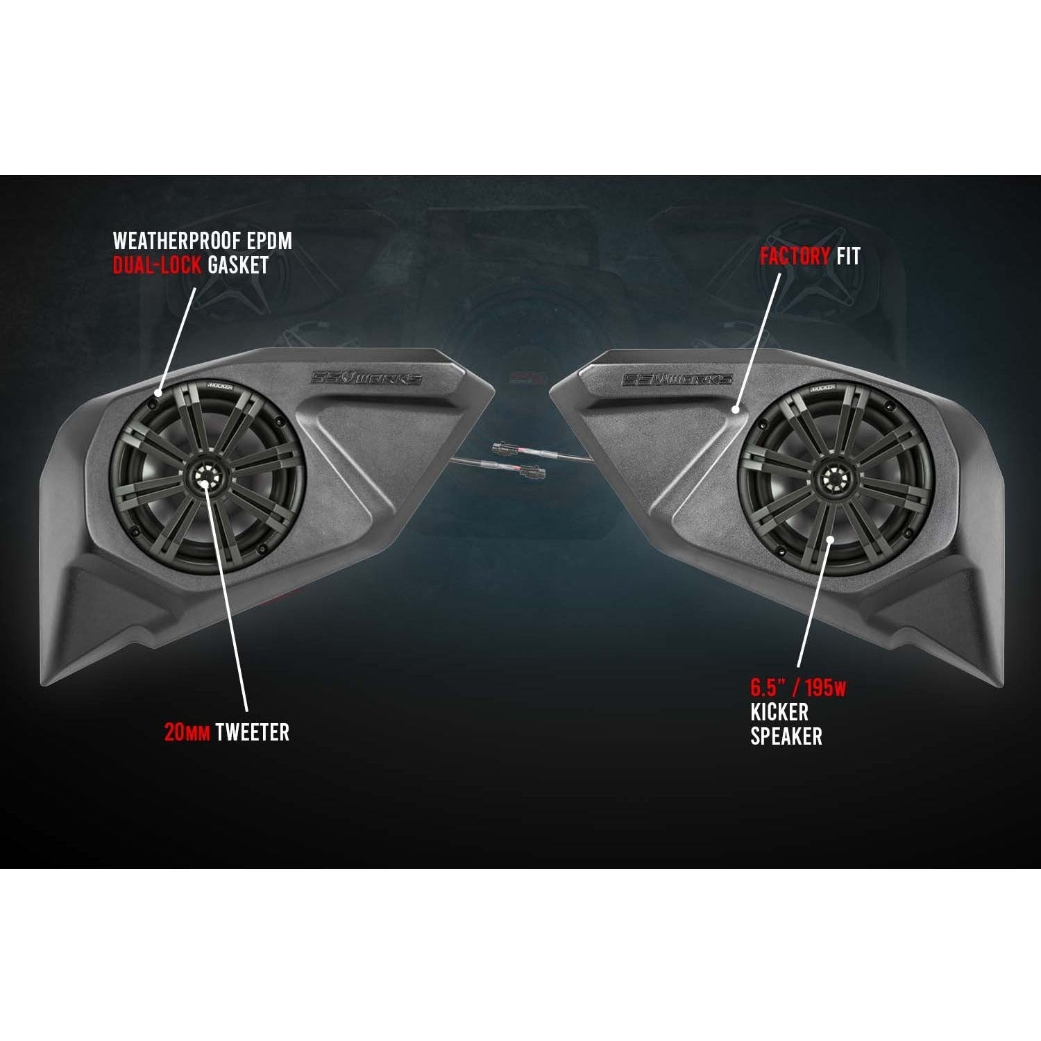 Polaris RZR Pro / Turbo R Rear Door Speaker Pods