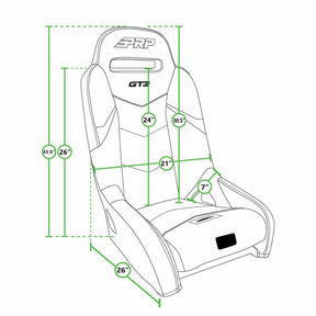 PRP Polaris RZR GT3 Suspension Seat