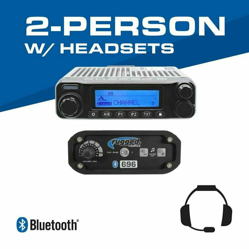 Rugged Radios 2 Person 696 Complete Communication System with Ultimate Headsets