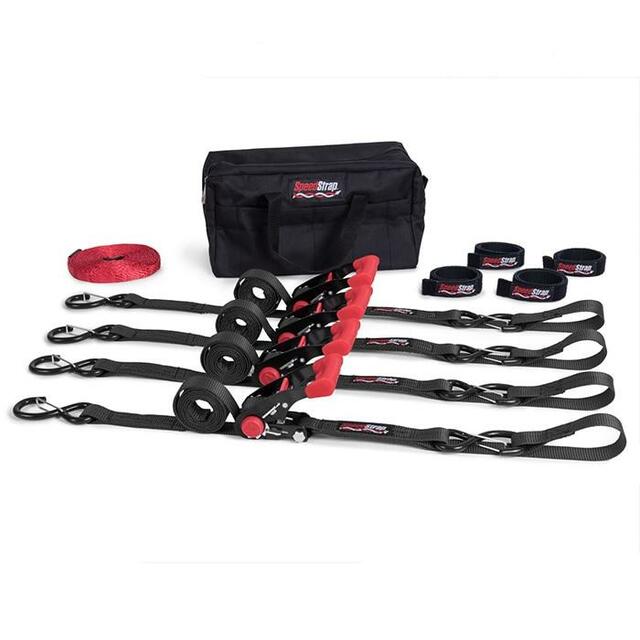 SpeedStrap Ultimate ATV/Motorcycle Kit (1″ Tie-Down Kit) (Black) 71660
