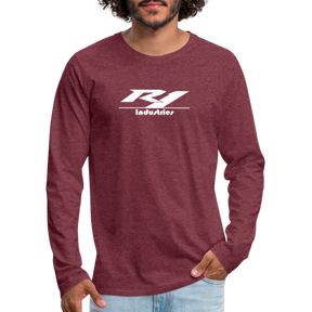 Men's Premium Long Sleeve T-Shirt - heather burgundy