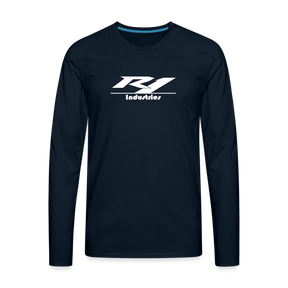 Men's Premium Long Sleeve T-Shirt - deep navy