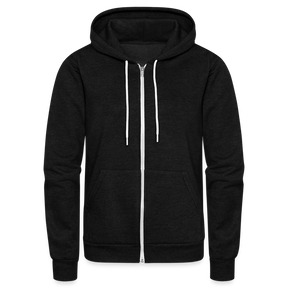 Unisex Fleece Zip Hoodie - black