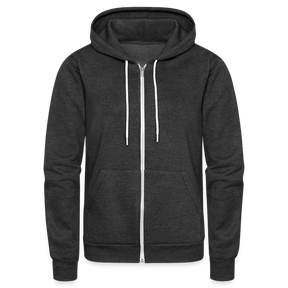 Unisex Fleece Zip Hoodie - charcoal grey