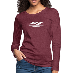 Women's Premium Long Sleeve T-Shirt - heather burgundy