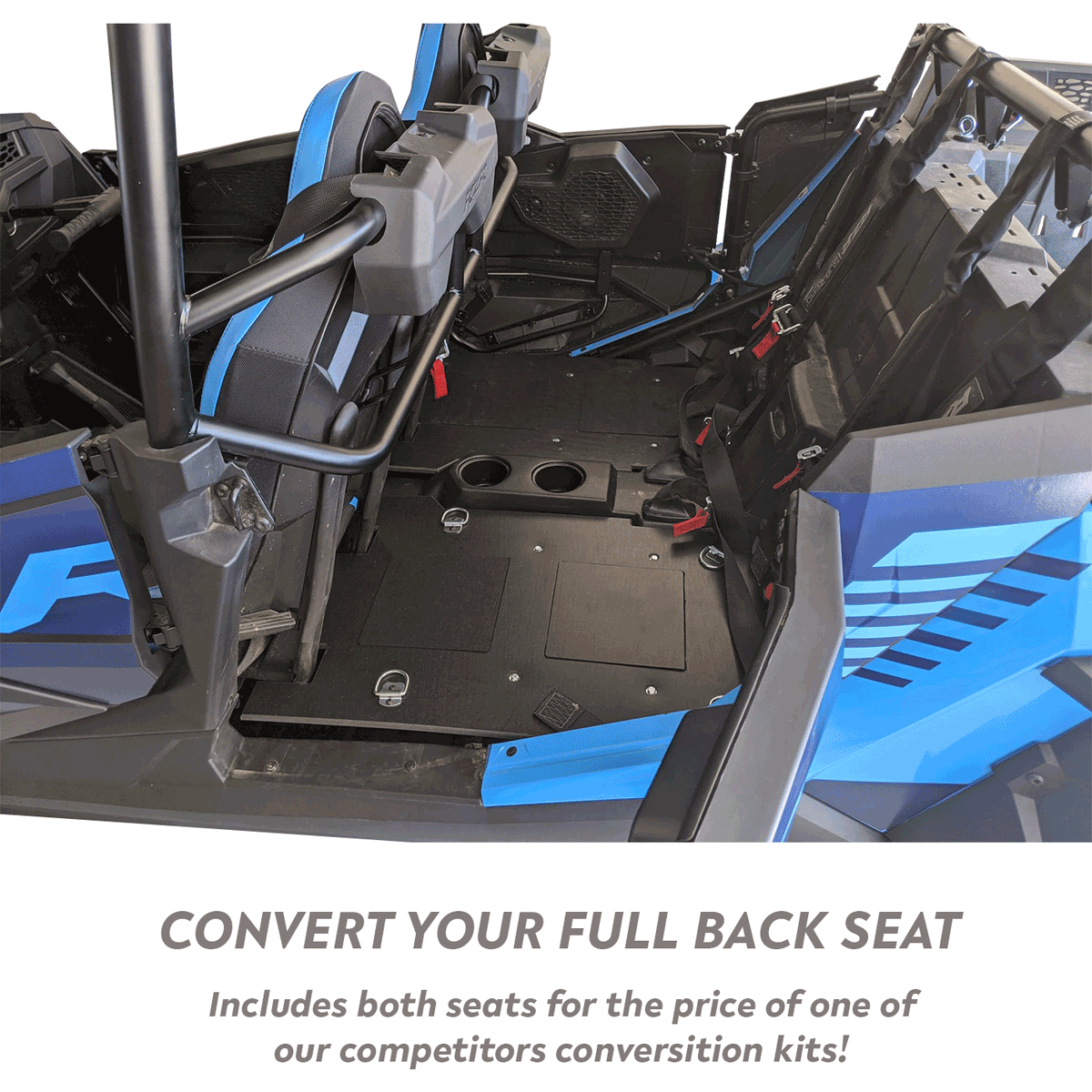 SSS Off-Road Cargo Rack / Dog Seat - Back Seat Conversion Kit for Polaris RZR XP 4 1000