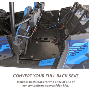 SSS Off-Road Cargo Rack / Dog Seat - Back Seat Conversion Kit for Polaris RZR XP 4 Turbo
