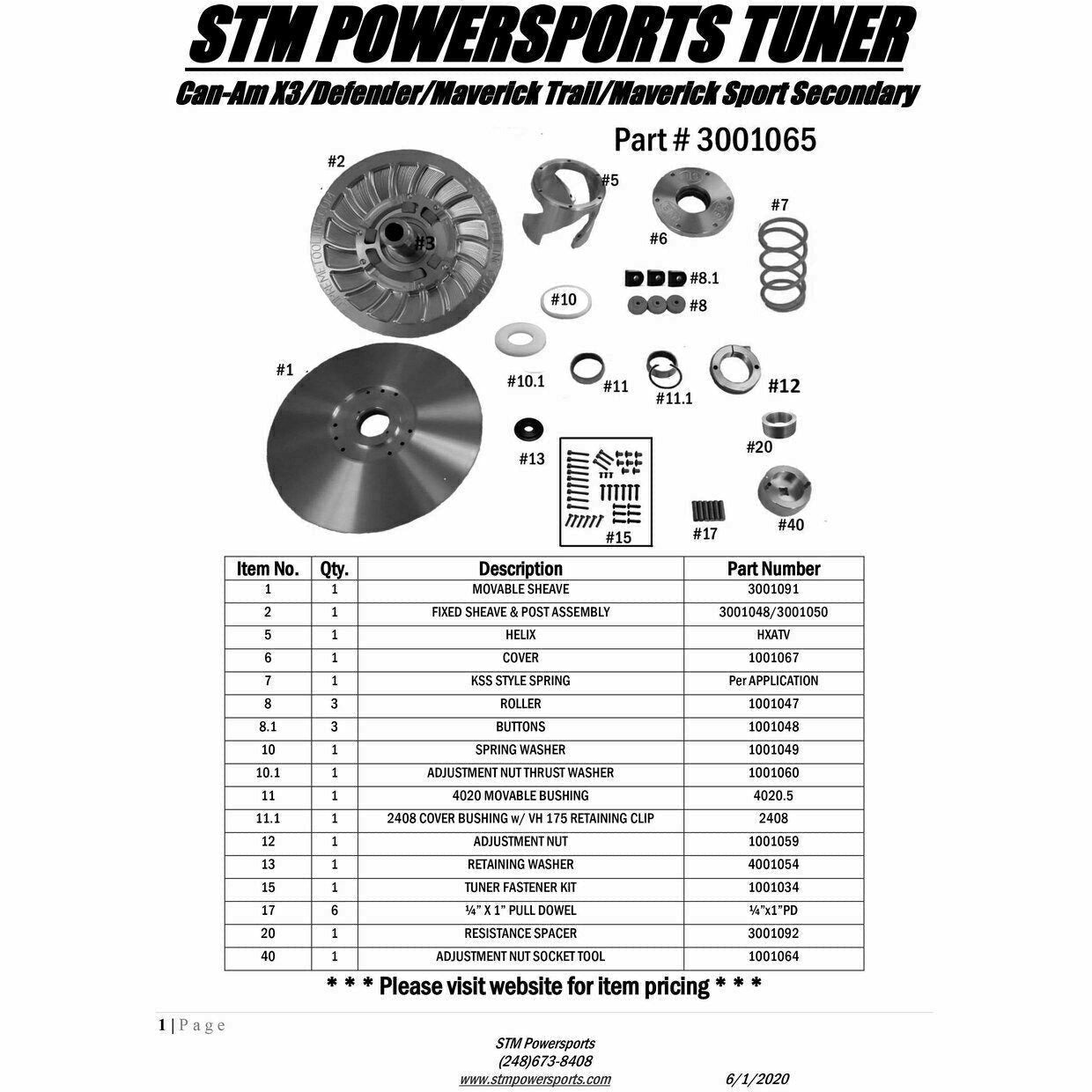 STM Can Am Tuner Secondary Clutch