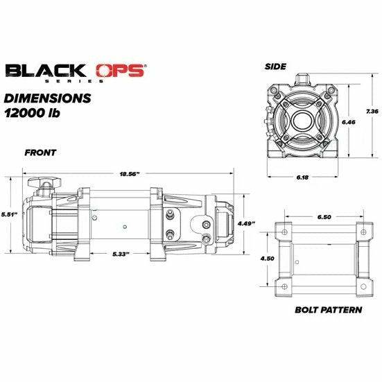 SuperATV 12,000 LB. Winch with Wireless Remote & Synthetic Rope