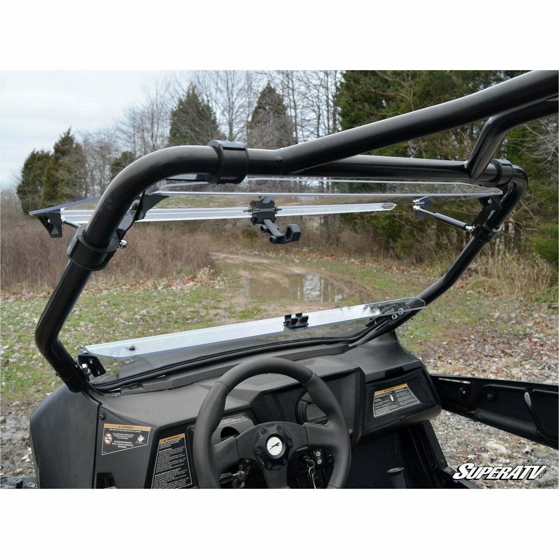 SuperATV Arctic Cat Wildcat Scratch Resistant Flip Windshield