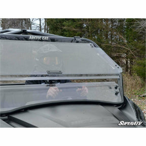 SuperATV Arctic Cat Wildcat Scratch Resistant Flip Windshield