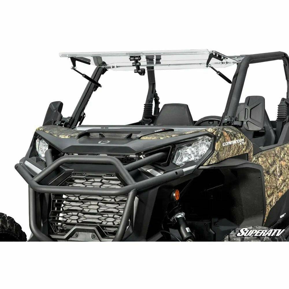 SuperATV Can Am Commander Scratch Resistant Flip Windshield