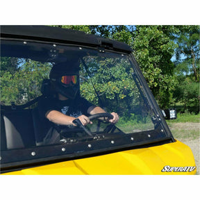 SuperATV Can Am Defender Scratch Resistant Flip Windshield