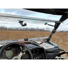 SuperATV Can Am Maverick Scratch Resistant Flip Windshield