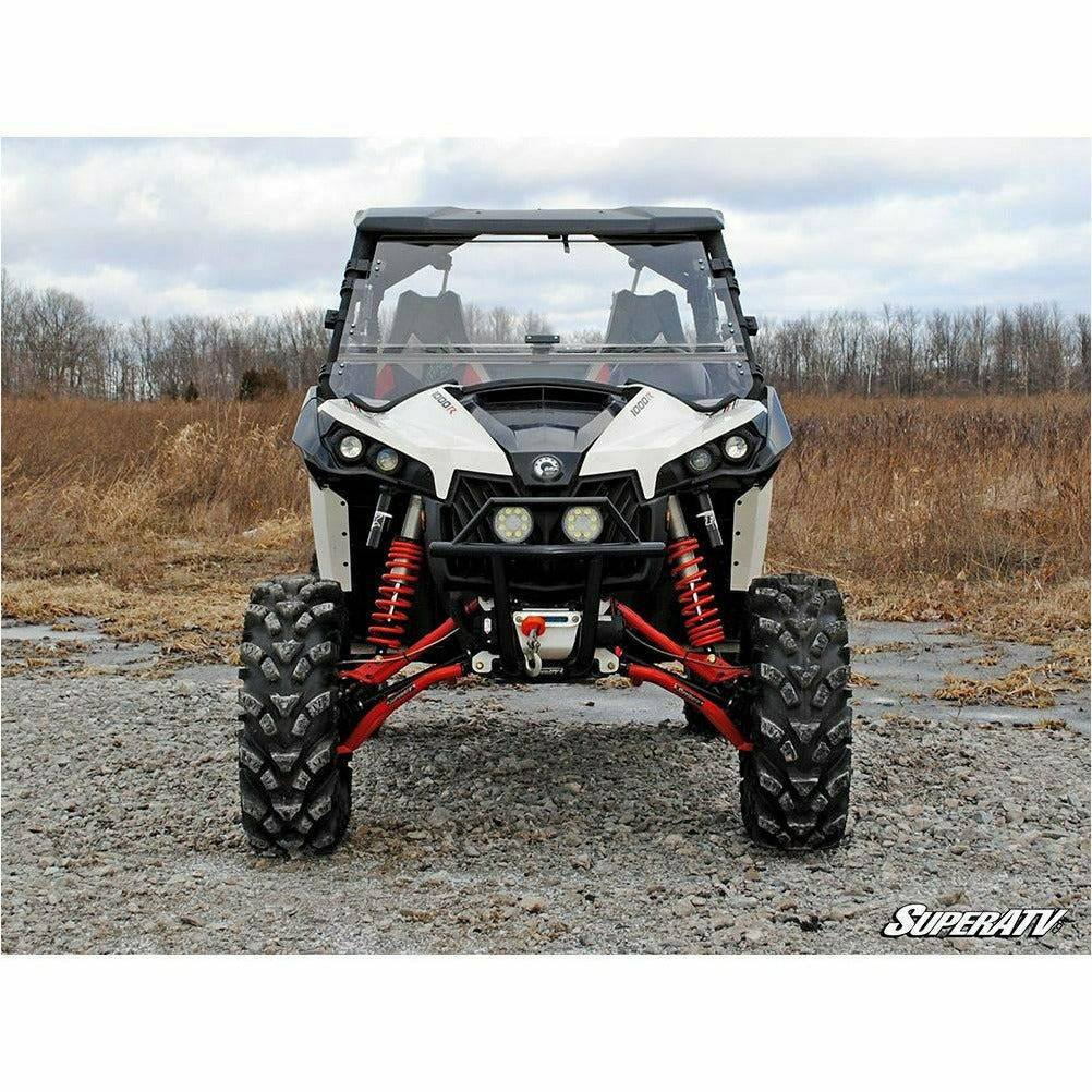 SuperATV Can Am Maverick Scratch Resistant Flip Windshield