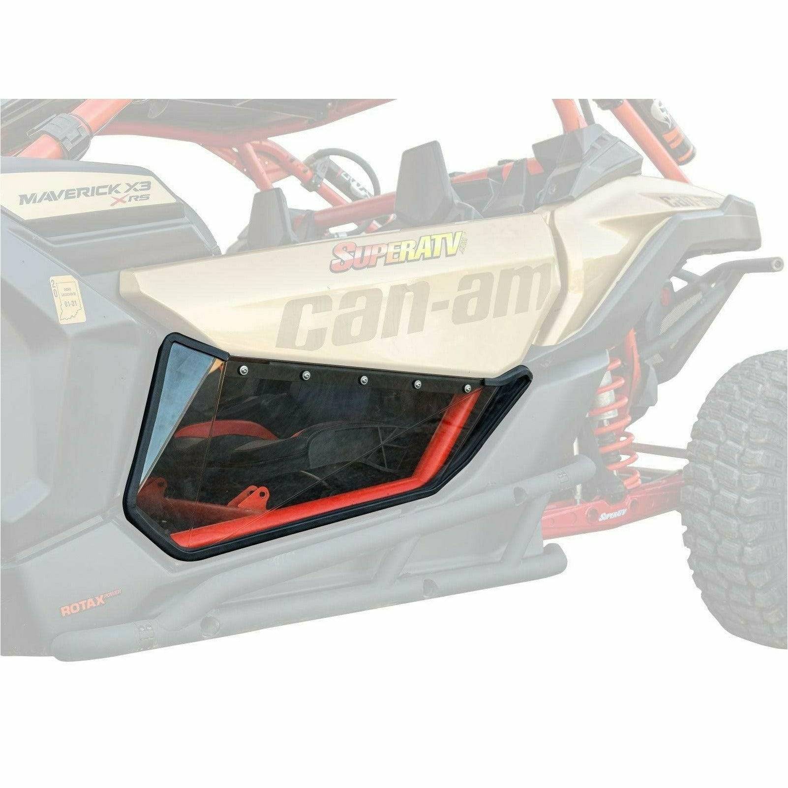 SuperATV Can Am Maverick X3 Clear Lower Doors