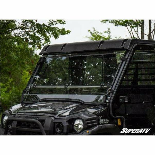 SuperATV Kawasaki Mule Pro Scratch Resistant Flip Down Windshield