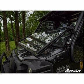 SuperATV Kawasaki Mule Pro Scratch Resistant Flip Down Windshield